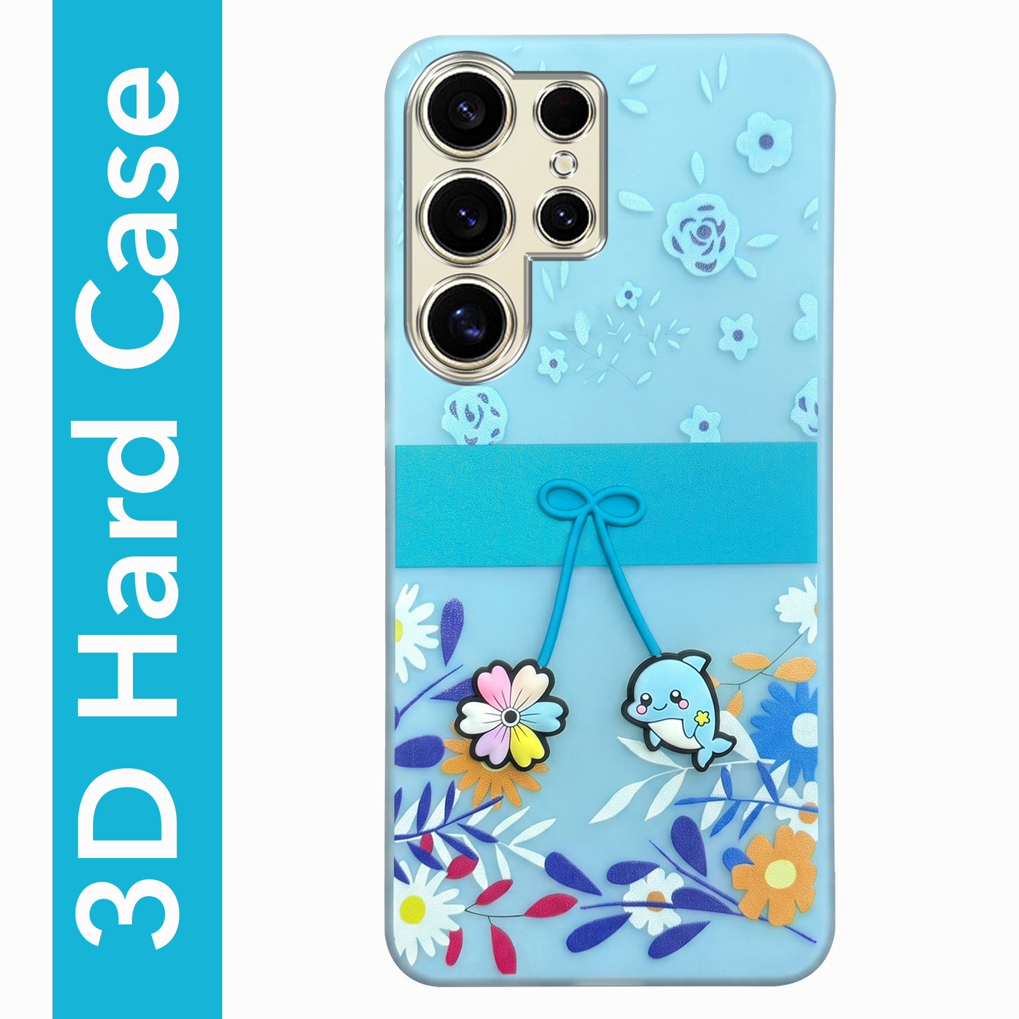 For Samsung Galaxy S24 Ultra Back Cover Case (3D Cute Cartoons | Hard Back Side Soft | Matte Premium Finish | HD Printing)