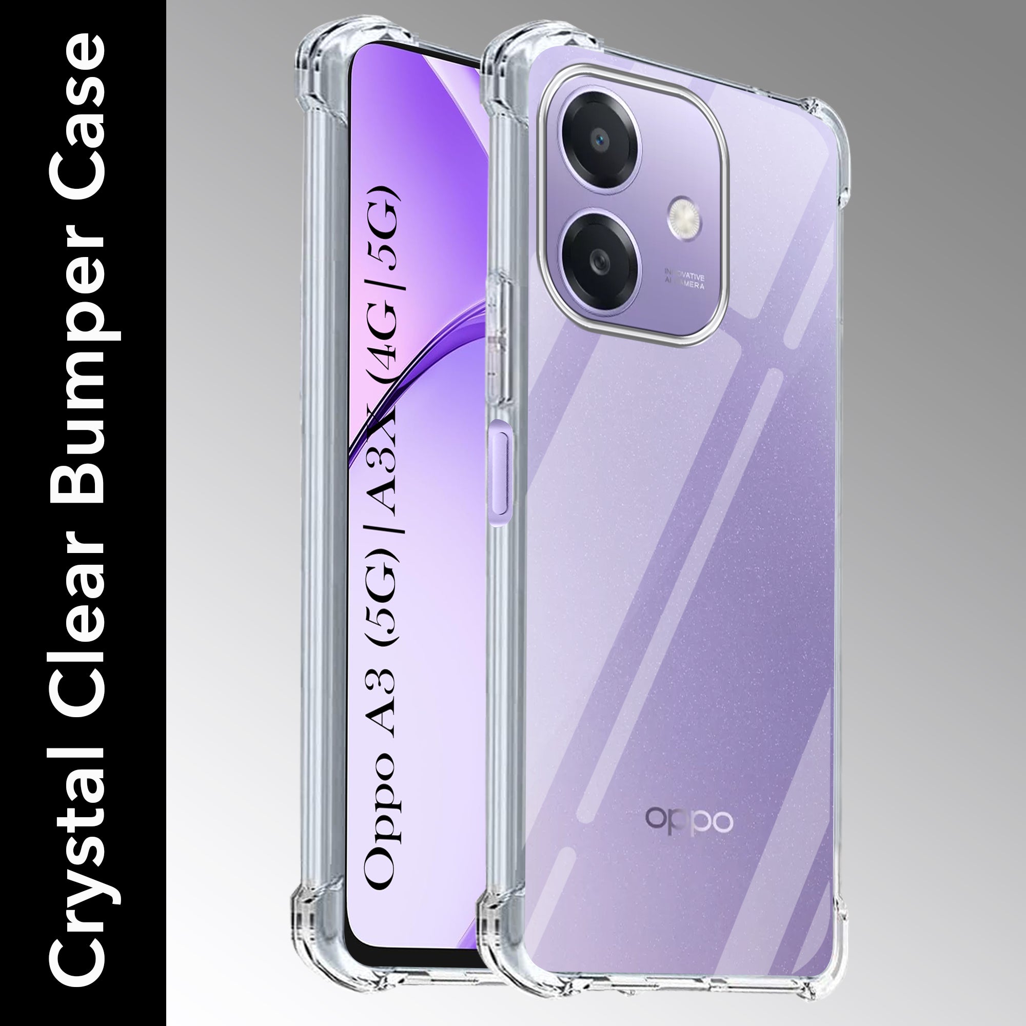 For Oppo A3X (4G/5G) | Oppo A3 5G Back Cover Shockproof Crystal-Clear (Drop & Camera Protection | Hard Polycarbonate)
