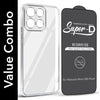 For Motorola Moto G86 Power Combo with Back Cover and 9H Tempered Glass (Lifetime Anti-Yellow | Sleek Hard Crystal | Oleophobic Coating Screen Glass)