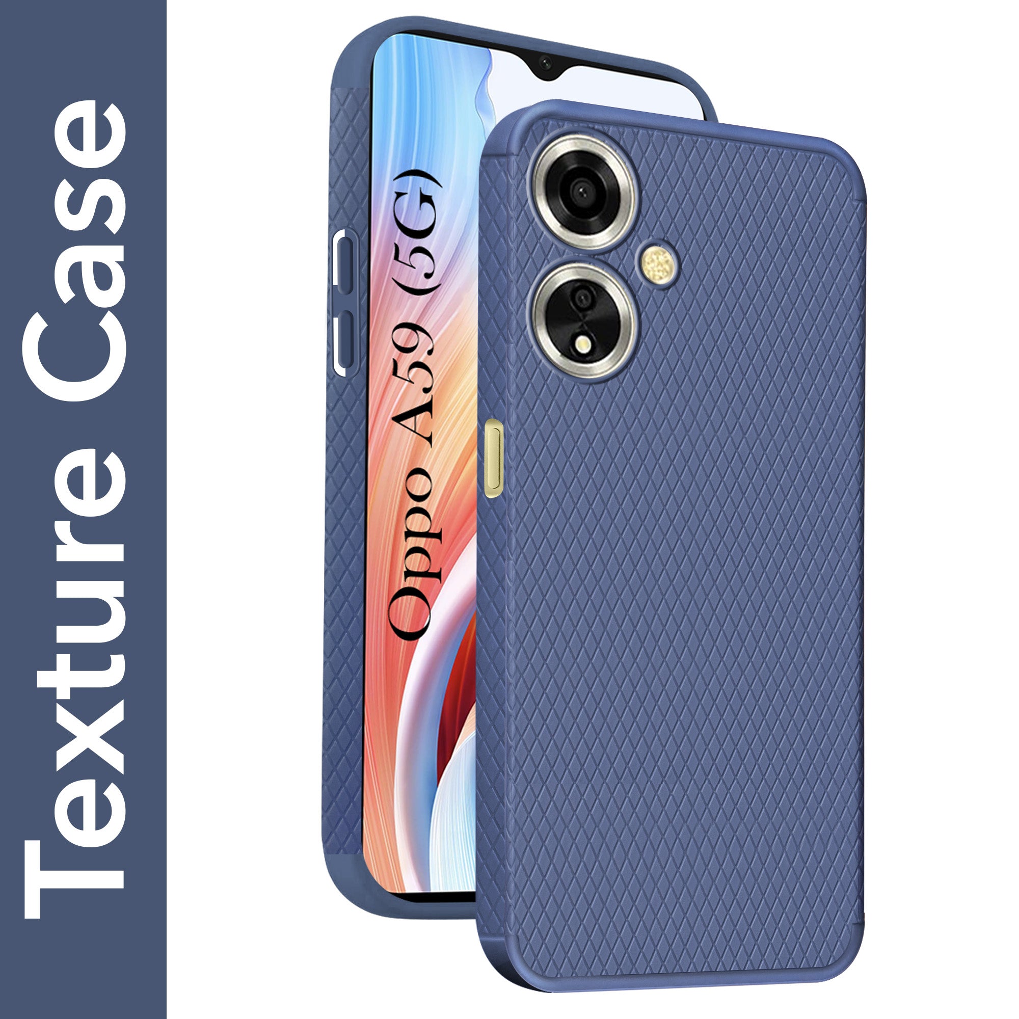 For Oppo A59 5G Back Cover Case Liquid Silicone (Camera Protection | Side Grip Texture | Soft and Flexible)