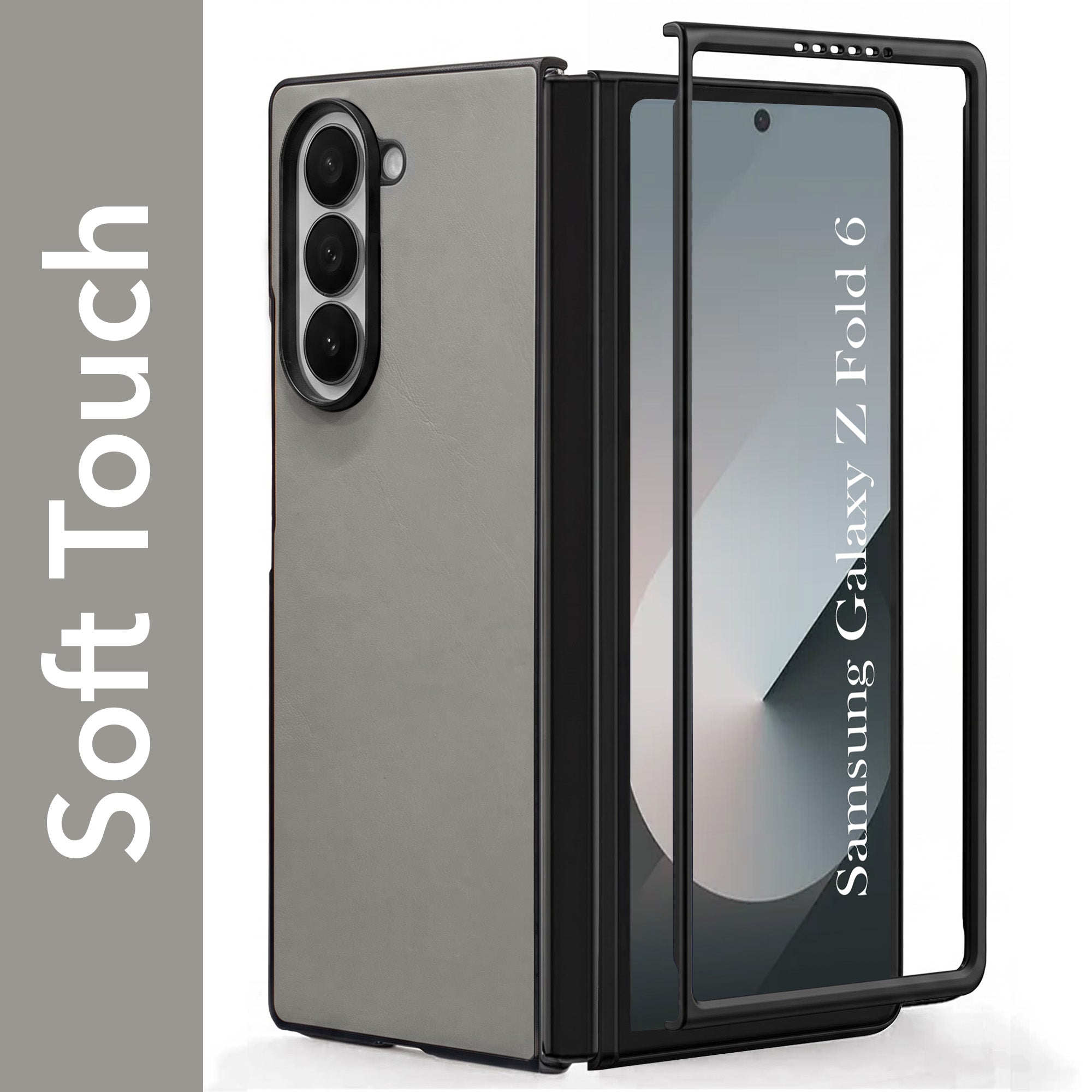 For Samsung Galaxy Z Fold 6 5G Premium Cover Case (Soft Leather Touch | Interior Protective Cloth | Slim 360* Protection)