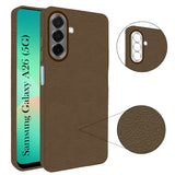 For Samsung Galaxy A26 5G Back Cover Case (Glass Like Camera Protection | Leather Feel | Minimalist Professional Grip)