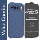 For Google Pixel 10 Pro XL Combo with Back Cover and 9H Tempered Glass (Liquid Silicone | Camera Protection | Oleophobic Coating Screen Glass)