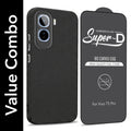 For Vivo T5 Pro 5G Combo with Back Cover and 9H Tempered Glass (Liquid Silicone | Camera Protection | Oleophobic Coating Screen Glass)