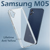 For Samsung Galaxy F05 | M05 Back Cover Case (Hard Anti Yellow Clear Case | Sleek Hard Crystal Clear | Drop & Camera Protection | Shockproof Polycarbonate)