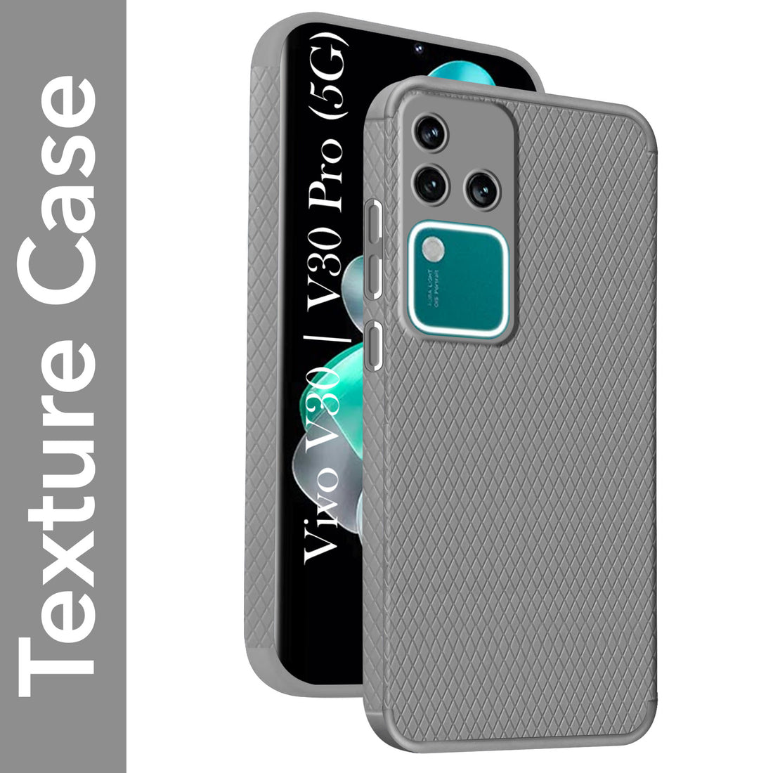 For Vivo V30 | Vivo V30 Pro 5G  Back Cover Case (Liquid Silicone | Side Grip | Camera Protection)