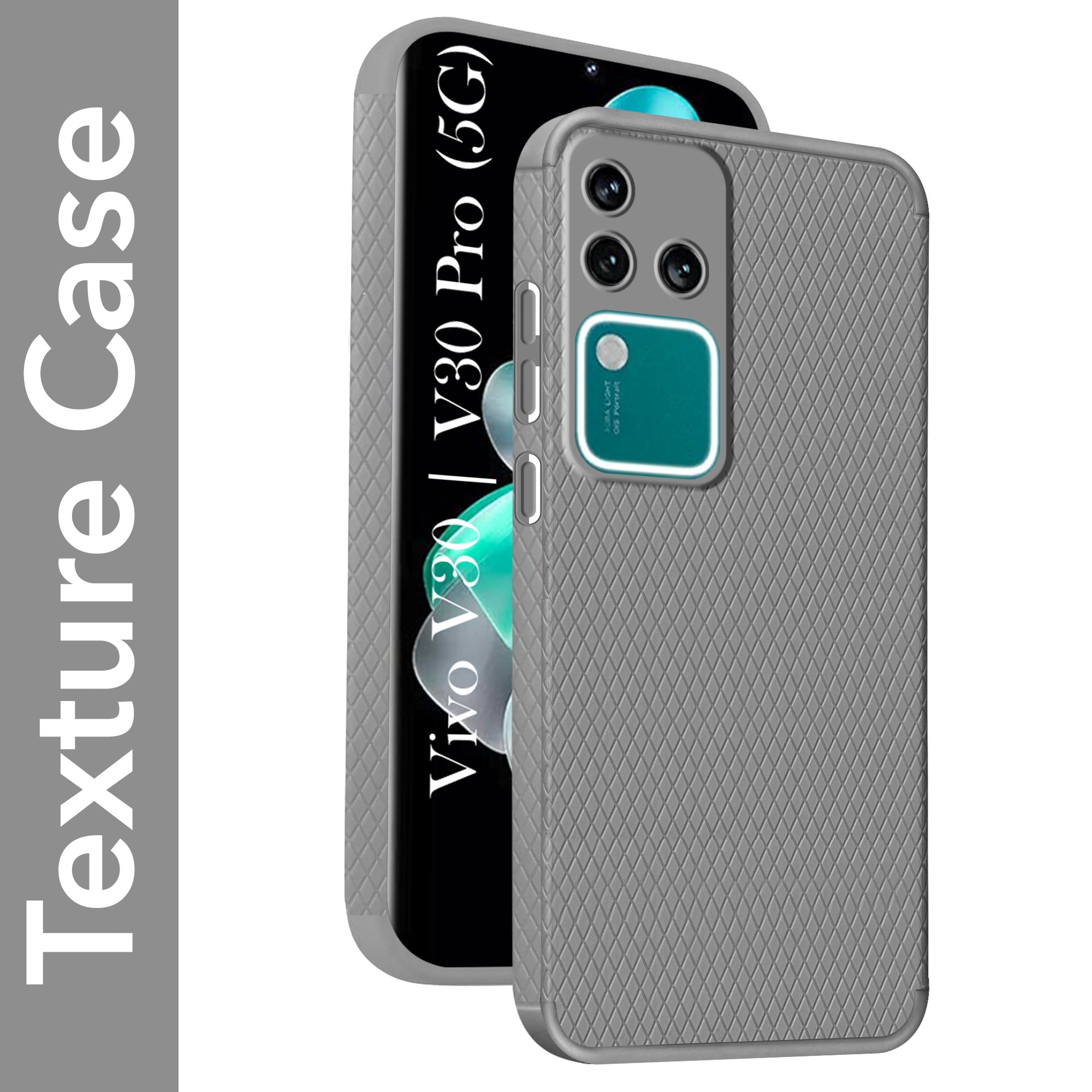 For Vivo V30 | Vivo V30 Pro 5G  Back Cover Case (Liquid Silicone | Side Grip | Camera Protection)