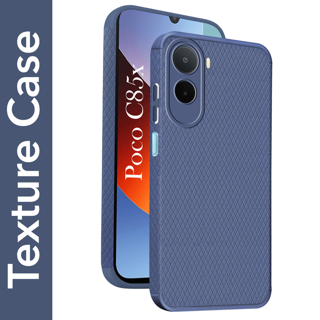 For Poco C85x 5G Back Cover Case Liquid Silicone (Camera Protection | Side Grip Texture | Soft and Flexible)