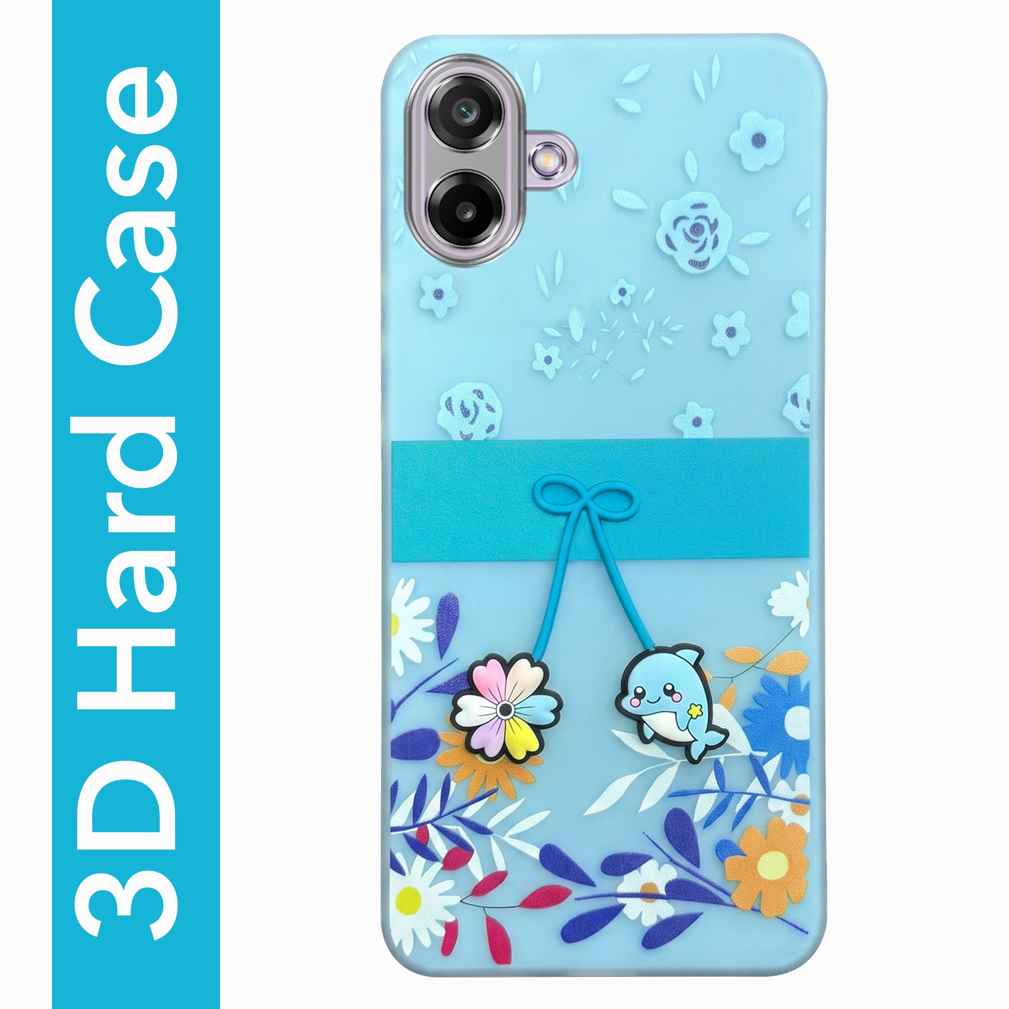 For Samsung Galaxy M17e Back Cover Case (3D Cute Cartoons | Hard Back Side Soft | Matte Premium Finish | HD Printing)