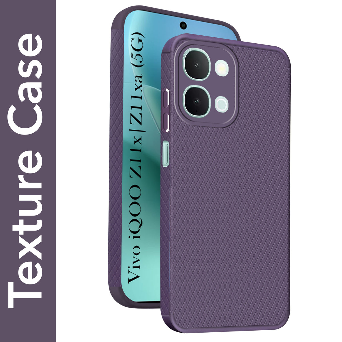 For iQOO Z11x | iQOO Z11xa Back Cover Case Liquid Silicone (Camera Protection | Side Grip Texture | Soft and Flexible)