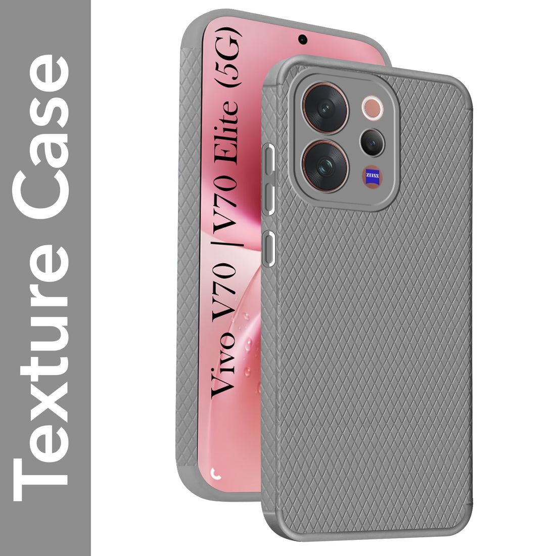 For Vivo V70 | Vivo V70 Elite 5G Back Cover Case Liquid Silicone (Camera Protection | Side Grip Texture | Soft and Flexible)