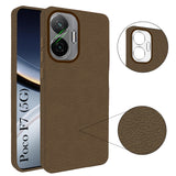 For Xiaomi Poco F7 5G Back Cover Case (Glass Like Camera Protection | Leather Feel | Minimalist Professional Grip)