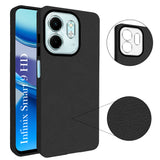 For Infinix Smart 9 HD Back Cover Case (Glass Like Camera Protection | Leather Feel | Minimalist Professional Grip)