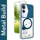 For Vivo Y400 Metallic Back Cover Case (Metallic Camera Protection & Buttons | Translucent Milky Shade | Hard Polycarbonate)
