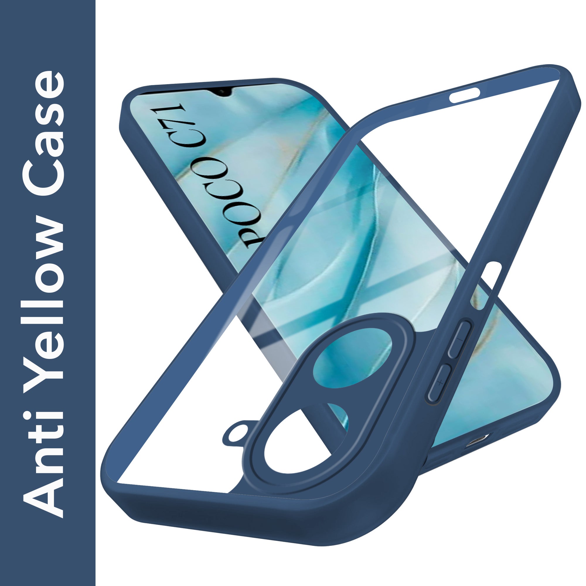 For Poco C71 Back Cover Case Ultra-Hybrid (Lifetime Anti Yellow | Anti Scratch | Crystal Clear Shockproof)