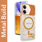 For Vivo Y05 4G | Vivo T5 Lite 5G Metallic Back Cover Case (Metallic Camera Protection & Buttons | Translucent Milky Shade | Hard Polycarbonate)