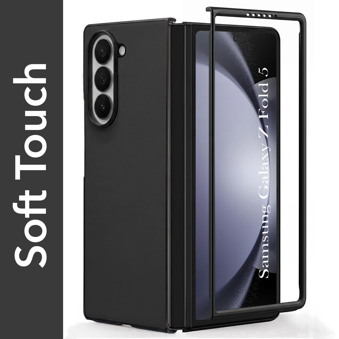 For Samsung Galaxy Z Fold 5 Premium Cover Case (Soft Leather Touch | Interior Protective Cloth | Slim 360* Protection)