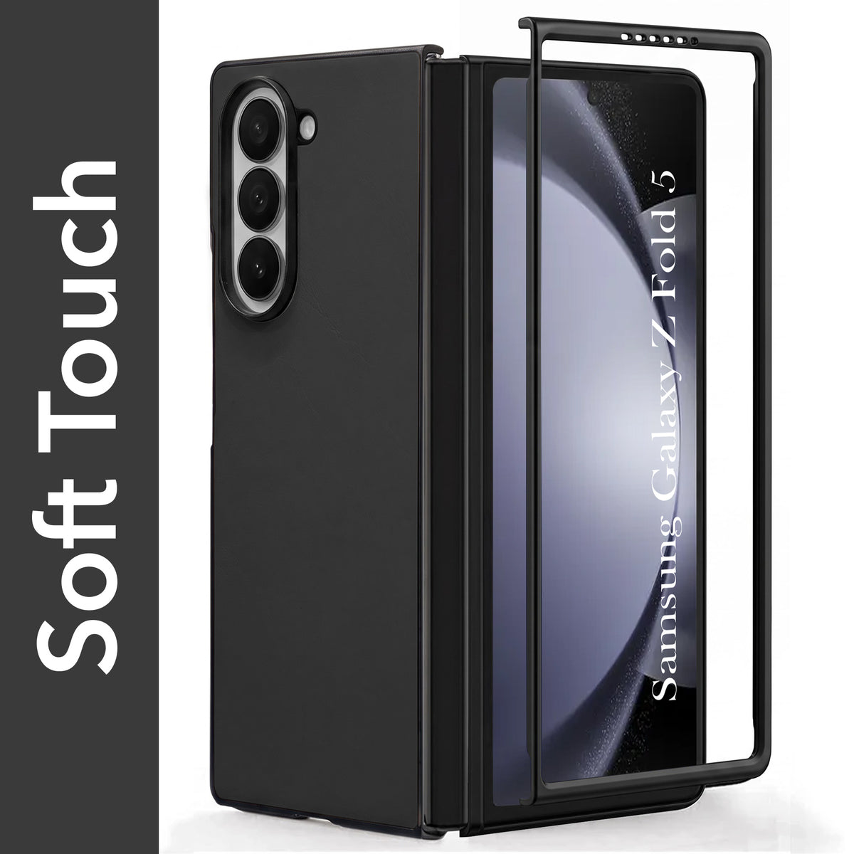 For Samsung Galaxy Z Fold 5 Premium Cover Case (Soft Leather Touch | Interior Protective Cloth | Slim 360* Protection)