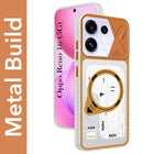 For Oppo Reno 16 Metallic Back Cover Case (Metallic Camera Protection & Buttons | Translucent Milky Shade | Hard Polycarbonate)