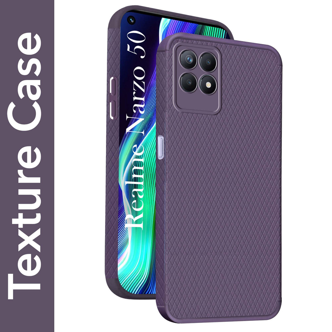 For Realme Narzo 50 Back Cover Case (Liquid Silicone | Side Grip | Camera Protection)