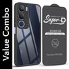 For Vivo Y29 Combo with Back Cover and 9H Tempered Glass (Lifetime Anti-Yellow | Crystal Clear Shockproof | Oleophobic Coating Screen Glass)