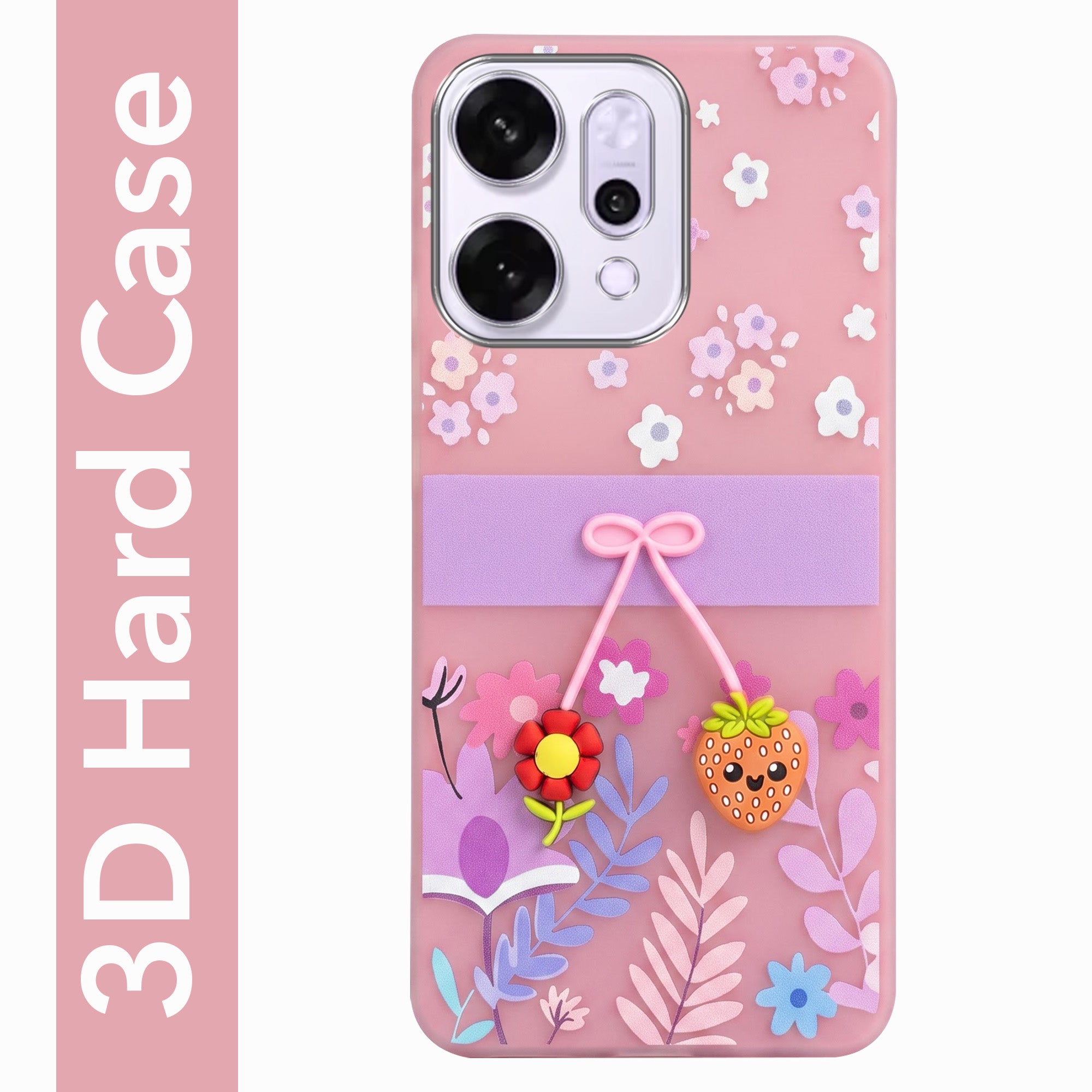 For Oppo Reno14 5G | Oppo Reno 14 5G Back Cover Case (3D Cute Cartoons | Hard Back Side Soft | Matte Premium Finish | HD Printing)