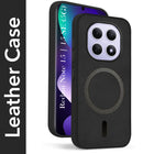 For Xiaomi Redmi Note 15 5G | Redmi Note 15 SE 5G Back Cover Case Leather Finish (MagSafe Compatible Wireless Charging | Soft Touch | Camera Bump Protection)