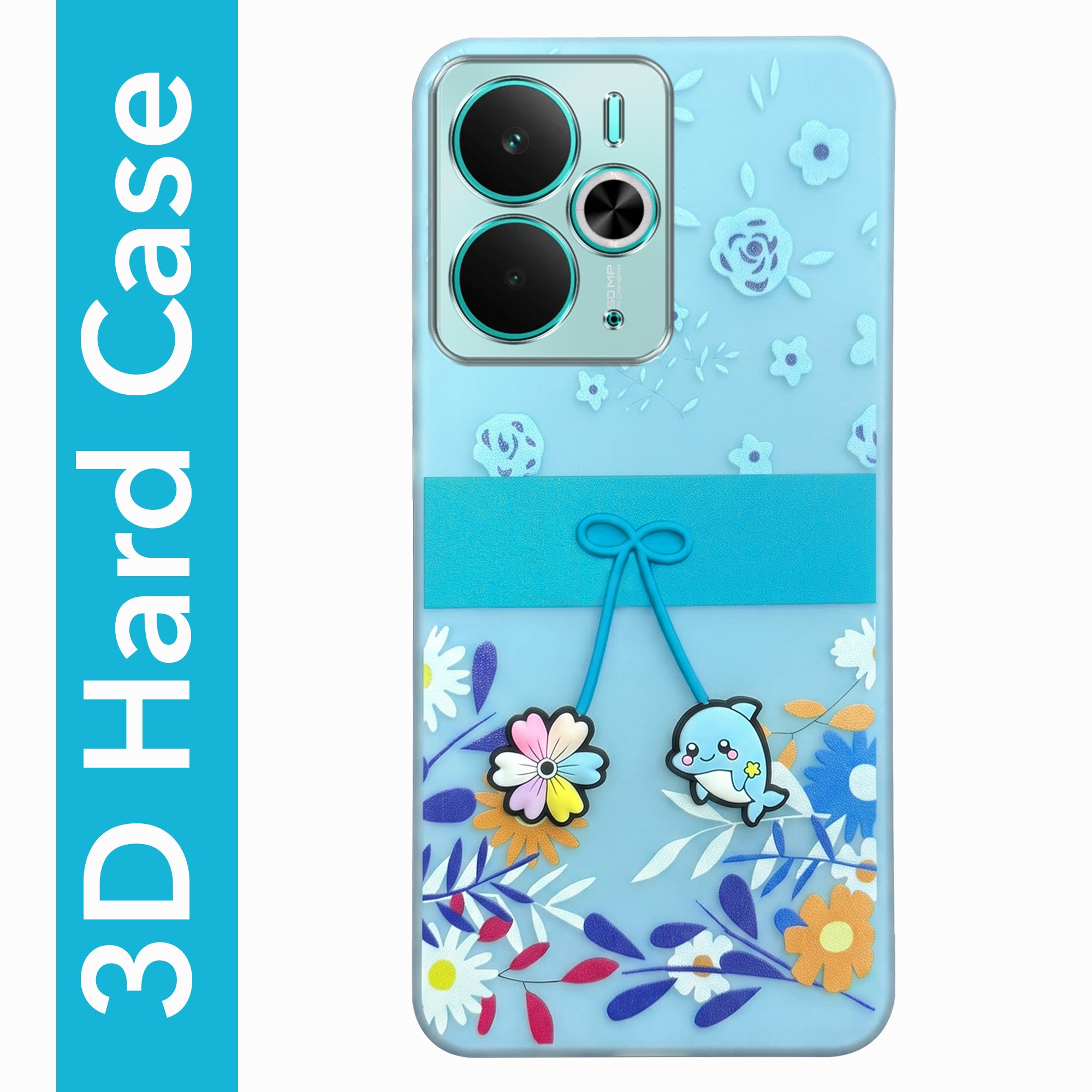 For Realme 14T Back Cover Case (3D Cute Cartoons | Hard Back Side Soft | Matte Premium Finish | HD Printing)