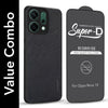 For Oppo Reno14 5G | Oppo Reno 14 5G Combo (Textured Grip Design | Micro-Fiber Cloth Inside | Oleophobic Coating Screen Glass)