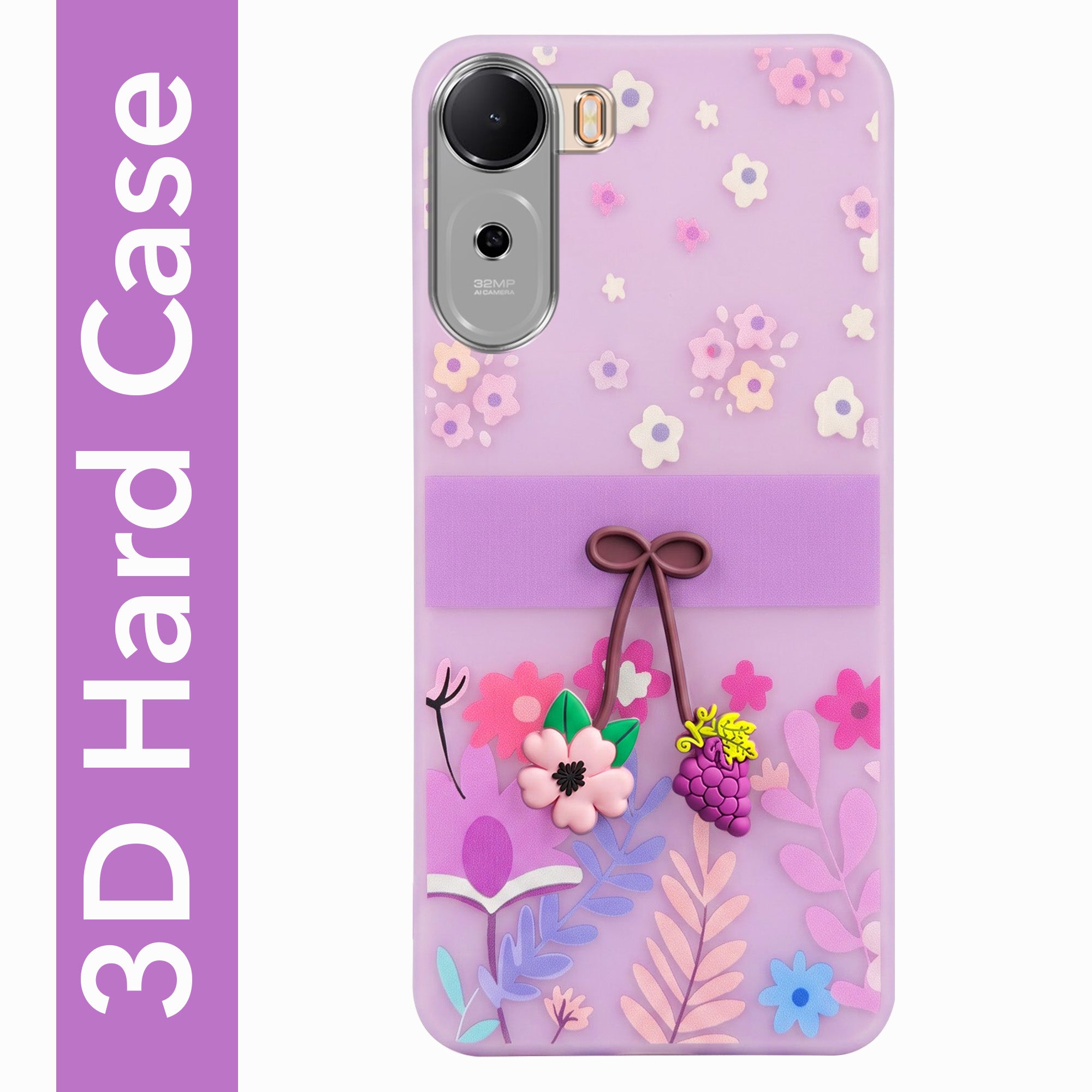 For Poco C85x 5G Back Cover Case (3D Cute Cartoons | Hard Back Side Soft | Matte Premium Finish | HD Printing)