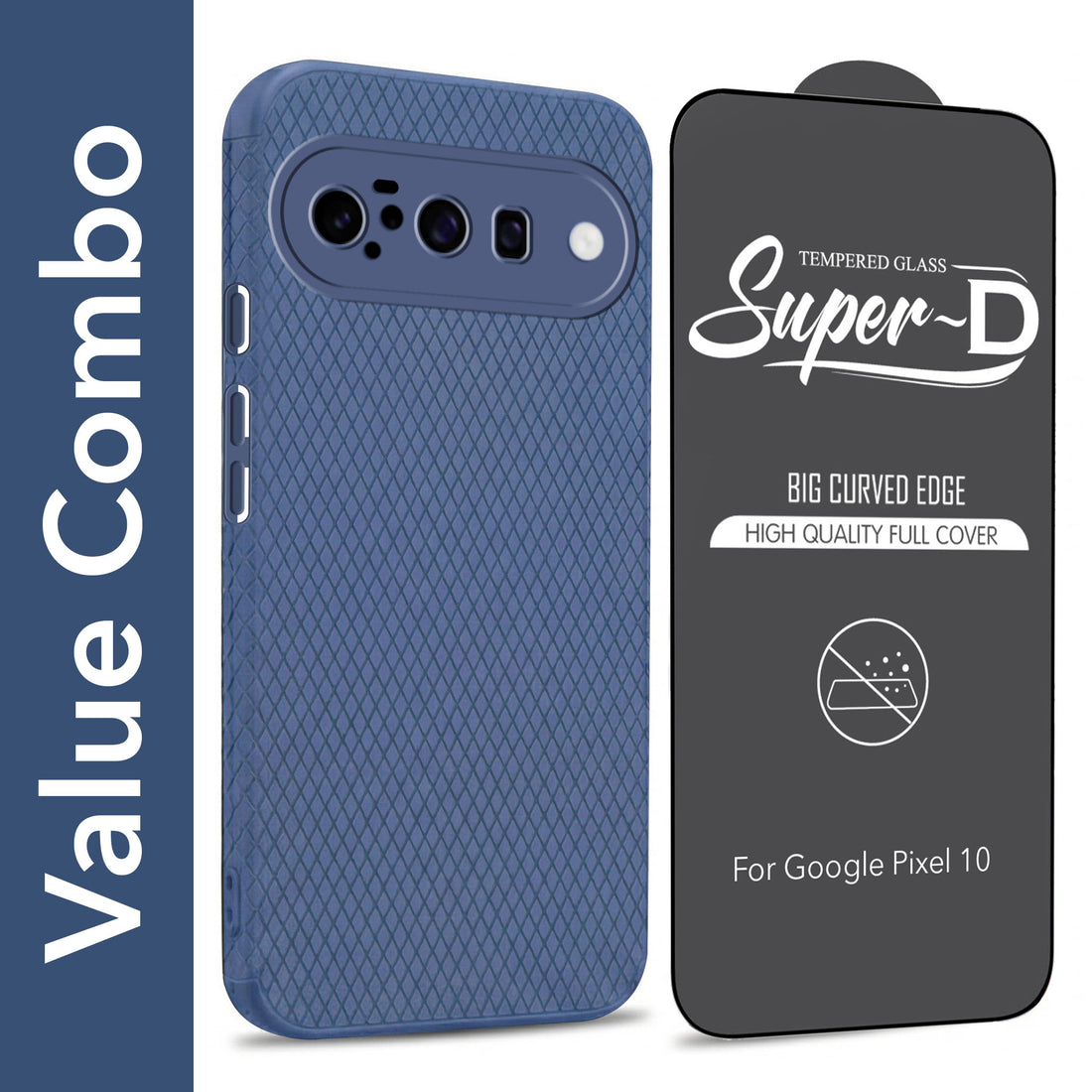 For Google Pixel 10 Combo with Back Cover and 9H Tempered Glass (Liquid Silicone | Camera Protection | Oleophobic Coating Screen Glass)