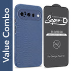 For Google Pixel 10 Combo with Back Cover and 9H Tempered Glass (Liquid Silicone | Camera Protection | Oleophobic Coating Screen Glass)