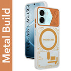 For Oppo A6X | Oppo A6S Metallic Back Cover Case (Metallic Camera Protection & Buttons | Translucent Milky Shade | Hard Polycarbonate)