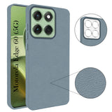 For Motorola Moto Edge 60 Back Cover Case (Glass Like Camera Protection | Leather Feel | Minimalist Professional Grip)