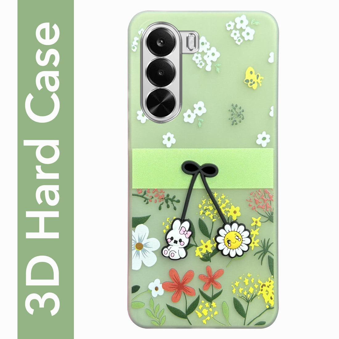 For Realme P4x Back Cover Case (3D Cute Cartoons | Hard Back Side Soft | Matte Premium Finish | HD Printing)