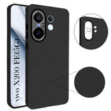 For Vivo X200 FE Back Cover Case (Glass Like Camera Protection | Leather Feel | Minimalist Professional Grip)