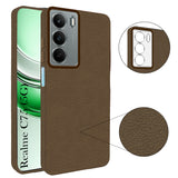 For Realme C75 5G Back Cover Case (Glass Like Camera Protection | Leather Feel | Minimalist Professional Grip)