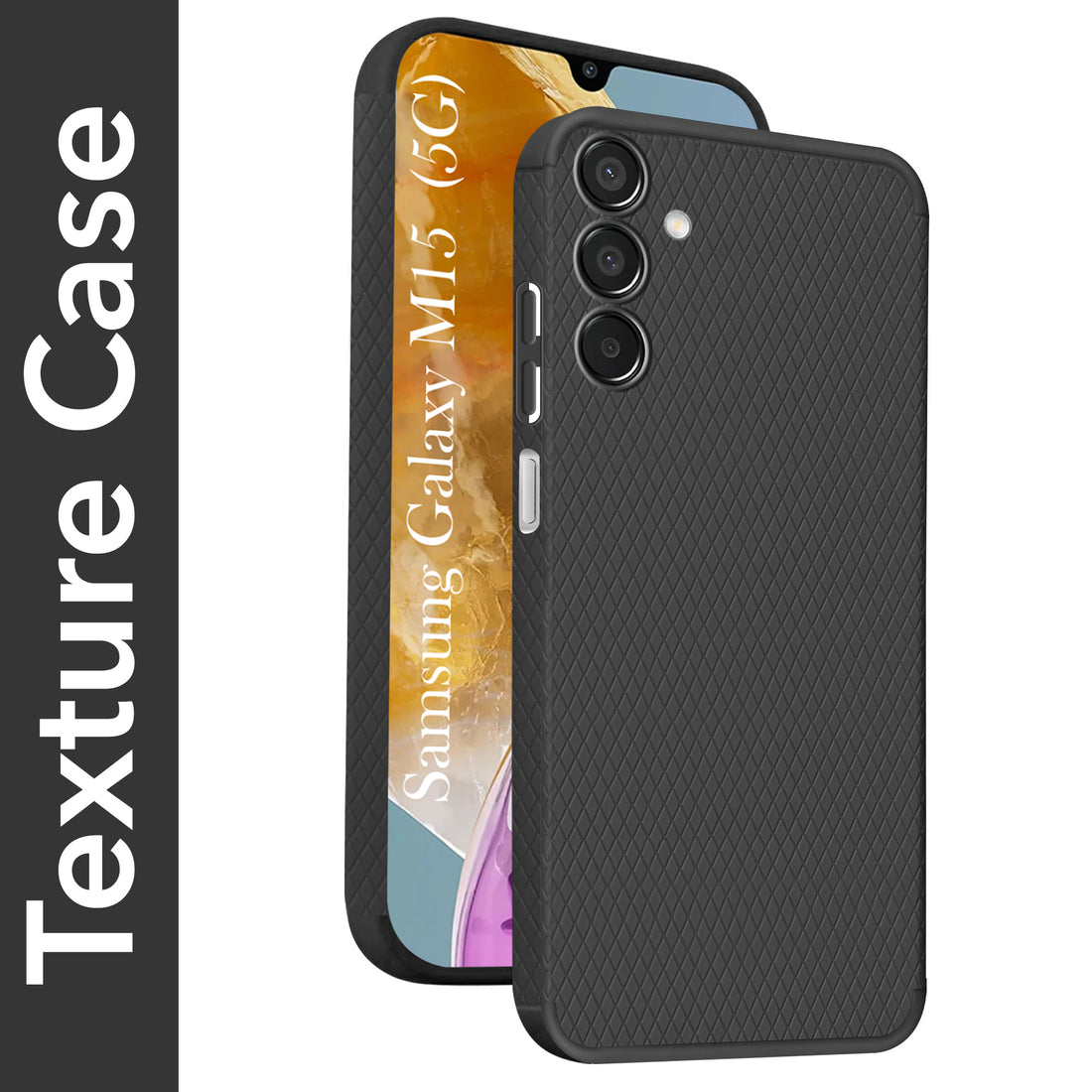 For Samsung Galaxy M15 5G Back Cover Case (Liquid Silicone | Side Grip | Camera Protection)