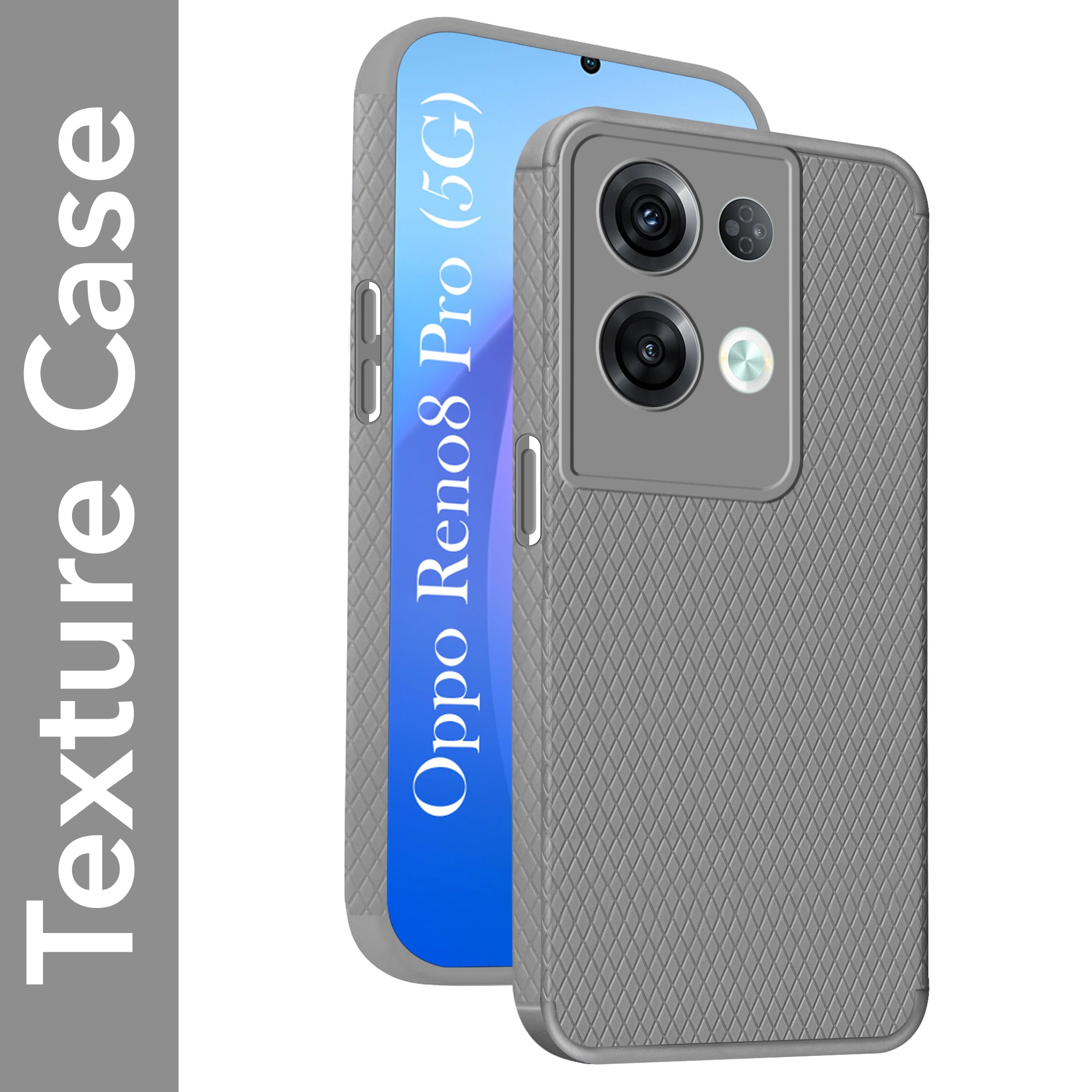 For Oppo Reno8 Pro 5G | Reno 8 Pro 5G Back Cover Case Liquid Silicone (Camera Protection | Side Grip Texture | Soft and Flexible)