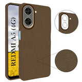 For Redmi A5 4G Back Cover Case (Glass Like Camera Protection | Leather Feel | Minimalist Professional Grip)