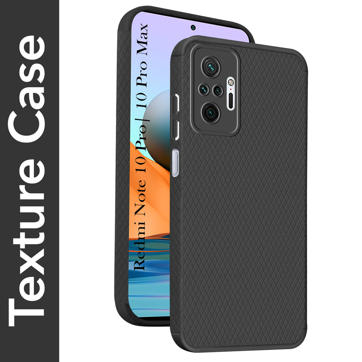 For Xiaomi Mi Redmi Note 10 Pro | 10 Pro Max Back Cover Case Max Liquid Silicone (Camera Protection | Side Grip Texture | Soft and Flexible)
