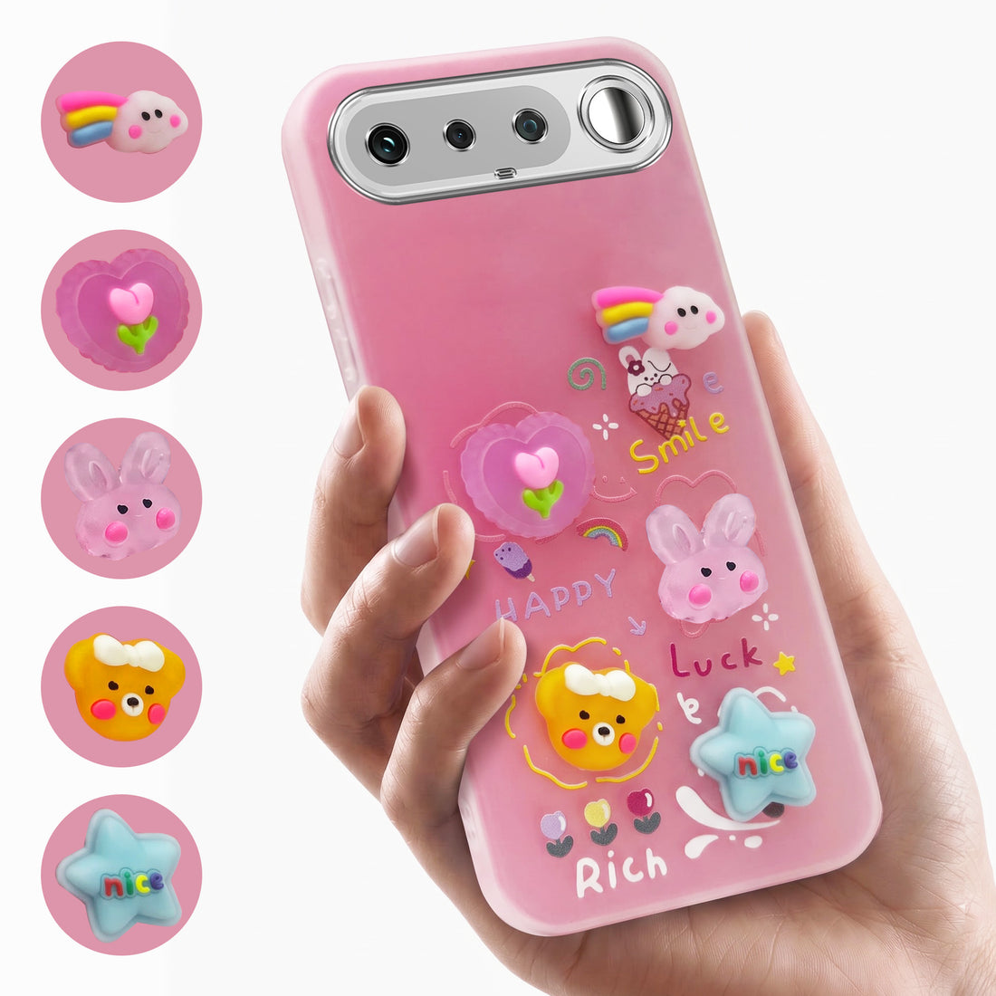 For Realme 16 Back Cover Case (3D Cute Cartoons | Hard Back Side Soft | Matte Premium Finish | HD Printing)