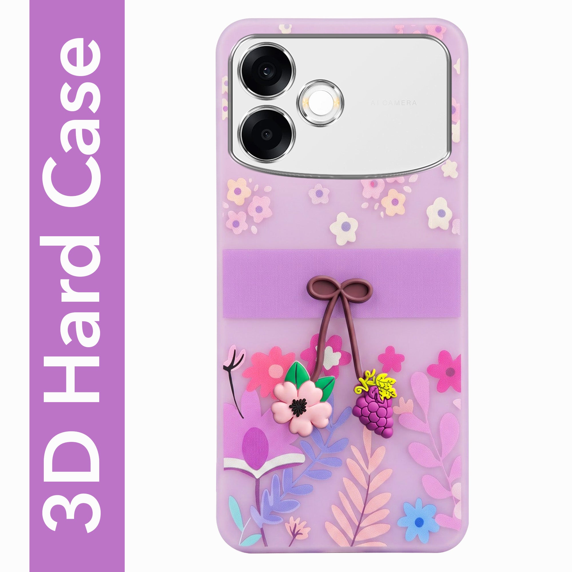 For Oppo F33 Pro 5G Back Cover Case (3D Cute Cartoons | Hard Back Side Soft | Matte Premium Finish | HD Printing)