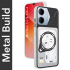 For Redmi 15A Metallic Back Cover Case (Metallic Camera Protection & Buttons | Translucent Milky Shade | Hard Polycarbonate)