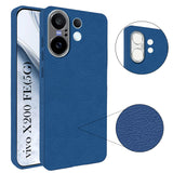 For Vivo X200 FE Back Cover Case (Glass Like Camera Protection | Leather Feel | Minimalist Professional Grip)