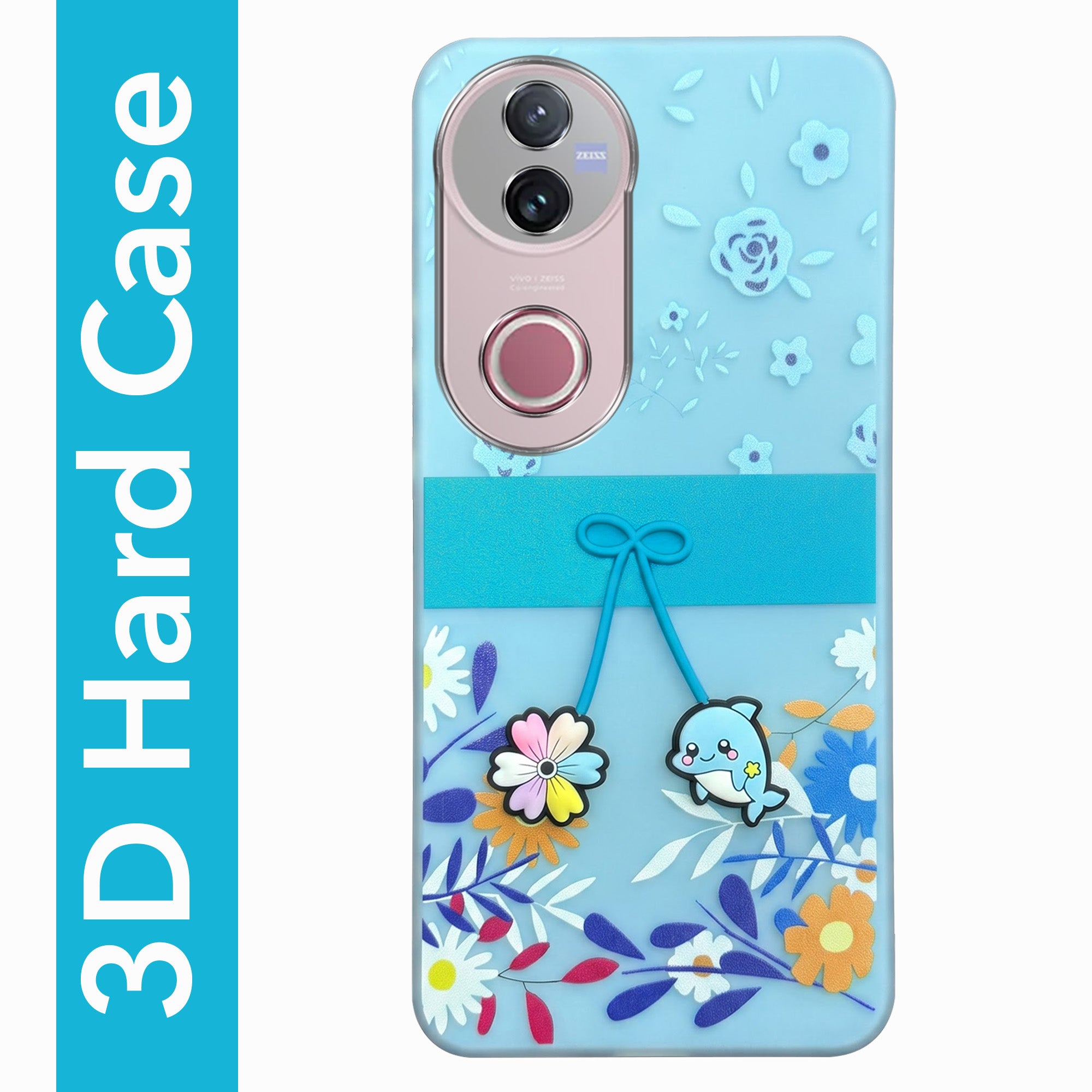 For Vivo T4R Back Cover Case (3D Cute Cartoons | Hard Back Side Soft | Matte Premium Finish | HD Printing)