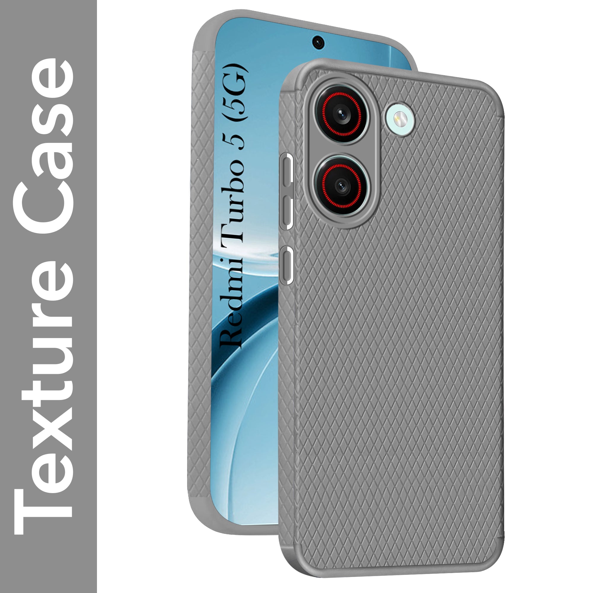 For Redmi Turbo 5 Back Cover Case Liquid Silicone (Camera Protection | Side Grip Texture | Soft and Flexible)