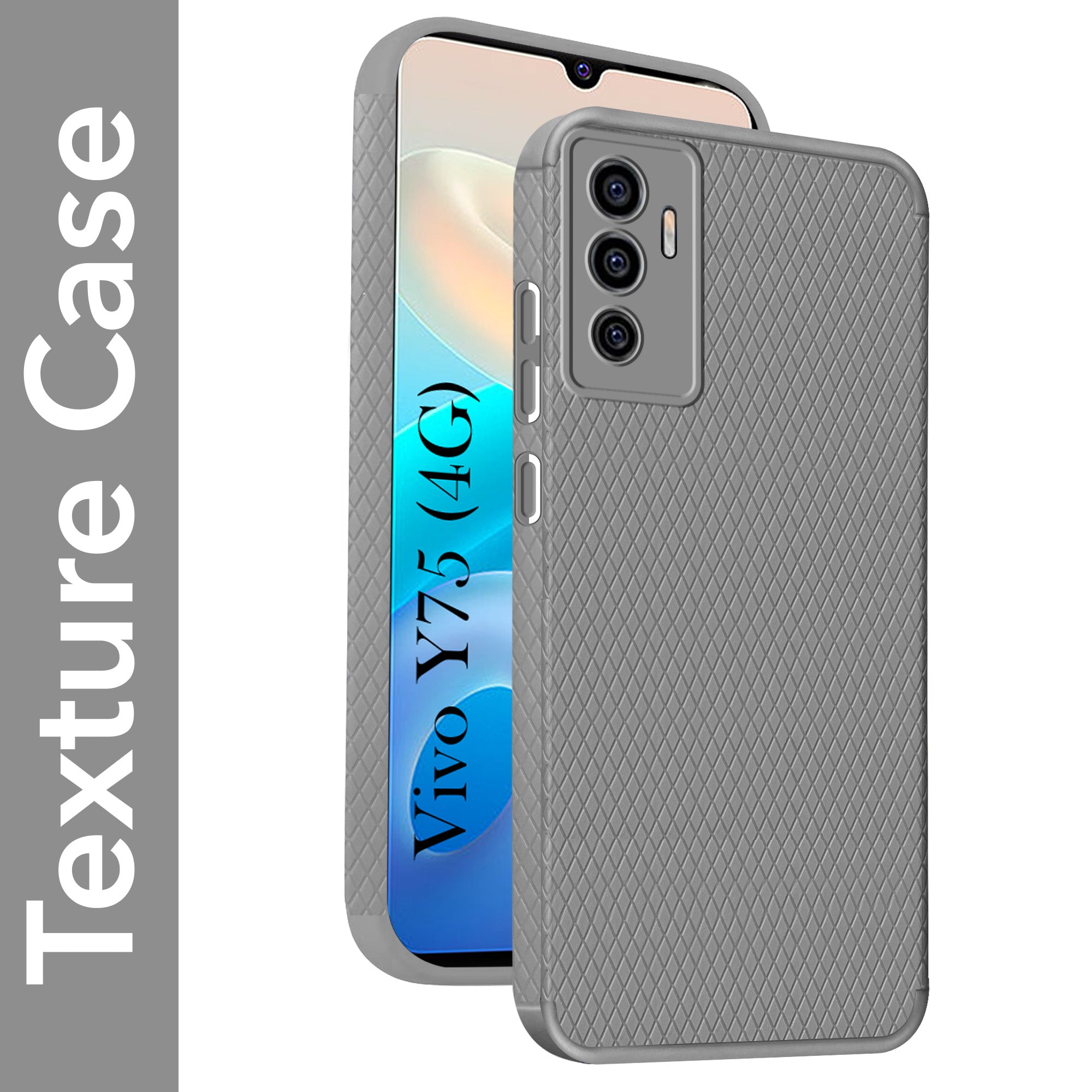 For Vivo Y75 4G Back Cover Case (Liquid Silicone | Side Grip | Camera Protection)