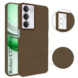 For Realme C73 Back Cover Case (Glass Like Camera Protection | Leather Feel | Minimalist Professional Grip)