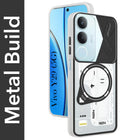 For Vivo Y29 Metallic Back Cover Case (Metallic Camera Protection & Buttons | Translucent Milky Shade | Hard Polycarbonate)